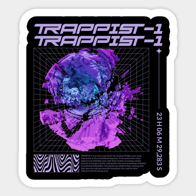 TRAPPIST-1 Sticker by AuraNova